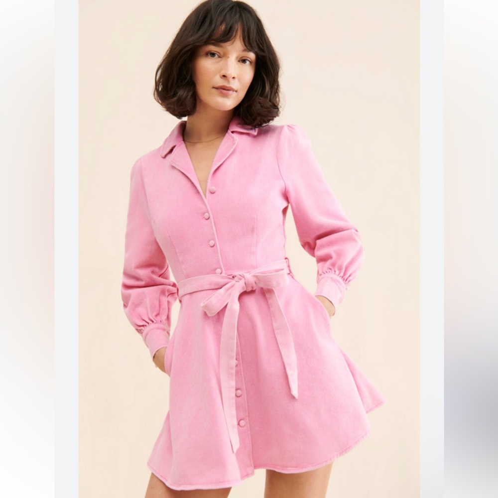 Olivia Rubin Simone Denim Mini Dress - Medium